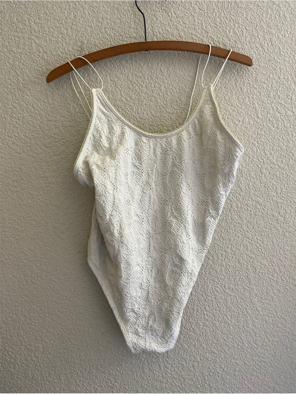 Fabletics Cream Lace Bodysuit